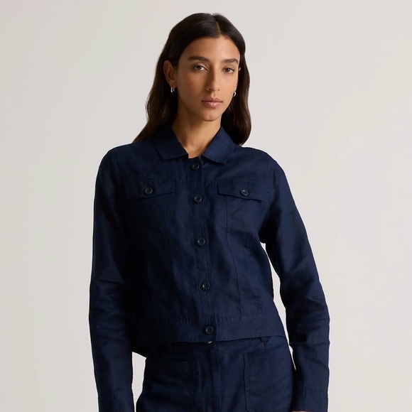 Quince 100% European Linen Jacket XL Like New - Picture 2 of 8